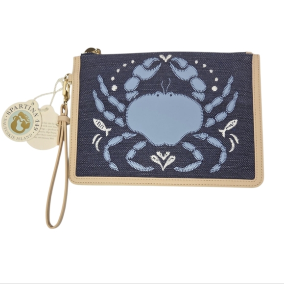 Spartina 449 Applique Wristlet Hamilton Crab NEW
